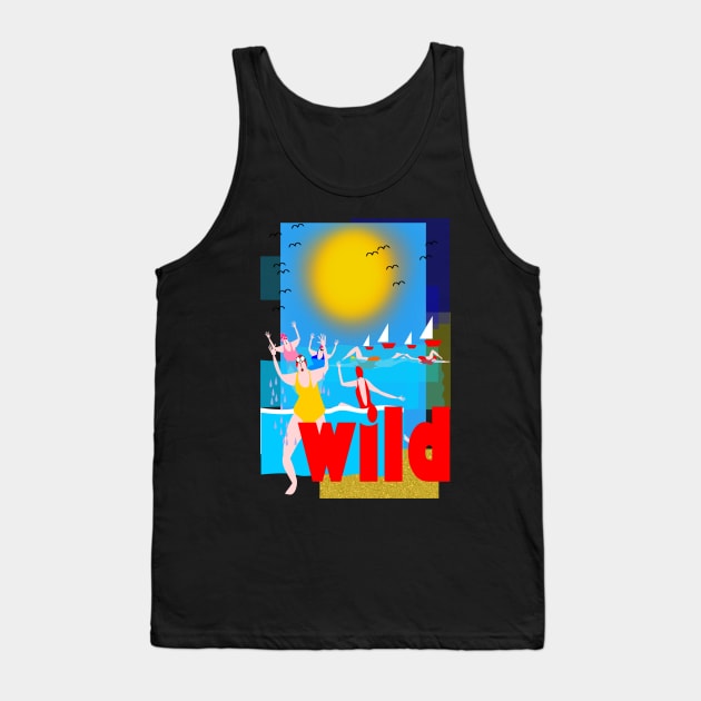 WILD SWIMMING Tank Top by krisevansart